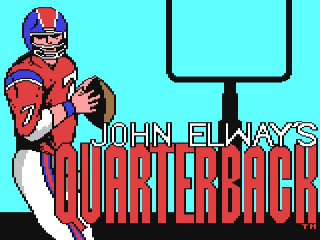 John Elway's Quarterback Club back cover for Commodore 64